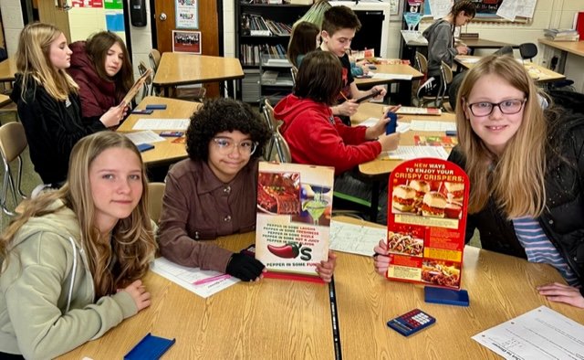 mcgeespartans's tweet photo. These 6th grade math students completed a "Dinner Out with a Friend" activity! 🍔🥩🍽 #wearemcgee https://t.co/MXrRcyuHYL