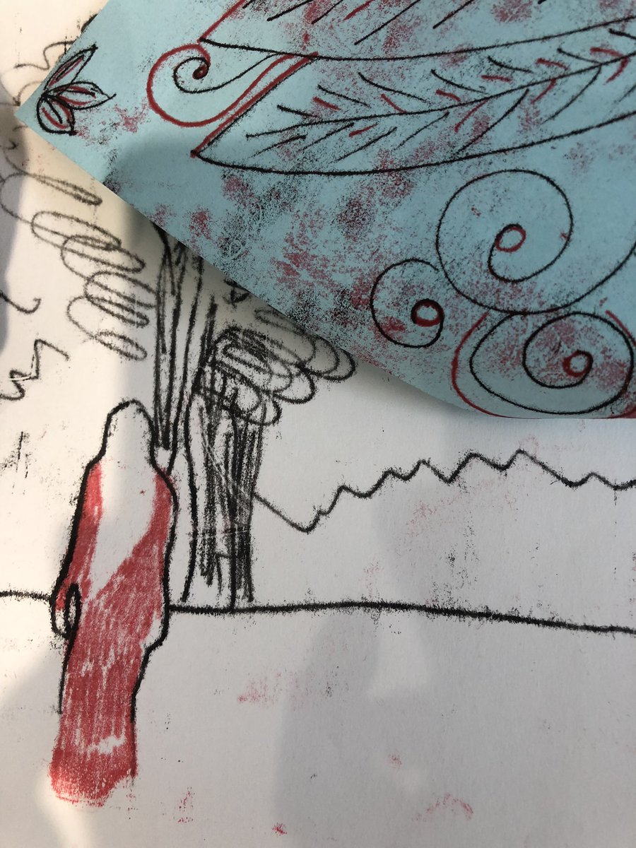 Fantastic day hanging out with <a href="/FoleshillCreate/">FoleshillCreates</a> today <a href="/warwickarts/">Warwick Arts Centre</a> exploring making mono-prints with Niall Singh and our spring exhibition, Katrina Palmer: What’s Already Going On.