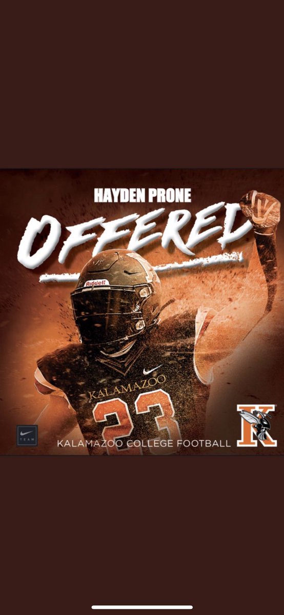 hayden_prone's tweet photo. Blessed to announce that I have received and offer from @KzooFootball Thanks @CoachKrajacic for this amazing opportunity! @Brucejo26064403 https://t.co/LqcqIy8aW5