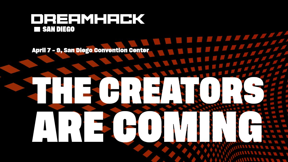 DreamHack's tweet image. Let's give a warm welcome to some of our #DHSAN23 Creators! 

⭐️Let us know who you'll be hanging out with when you join us at DreamHack San Diego⭐