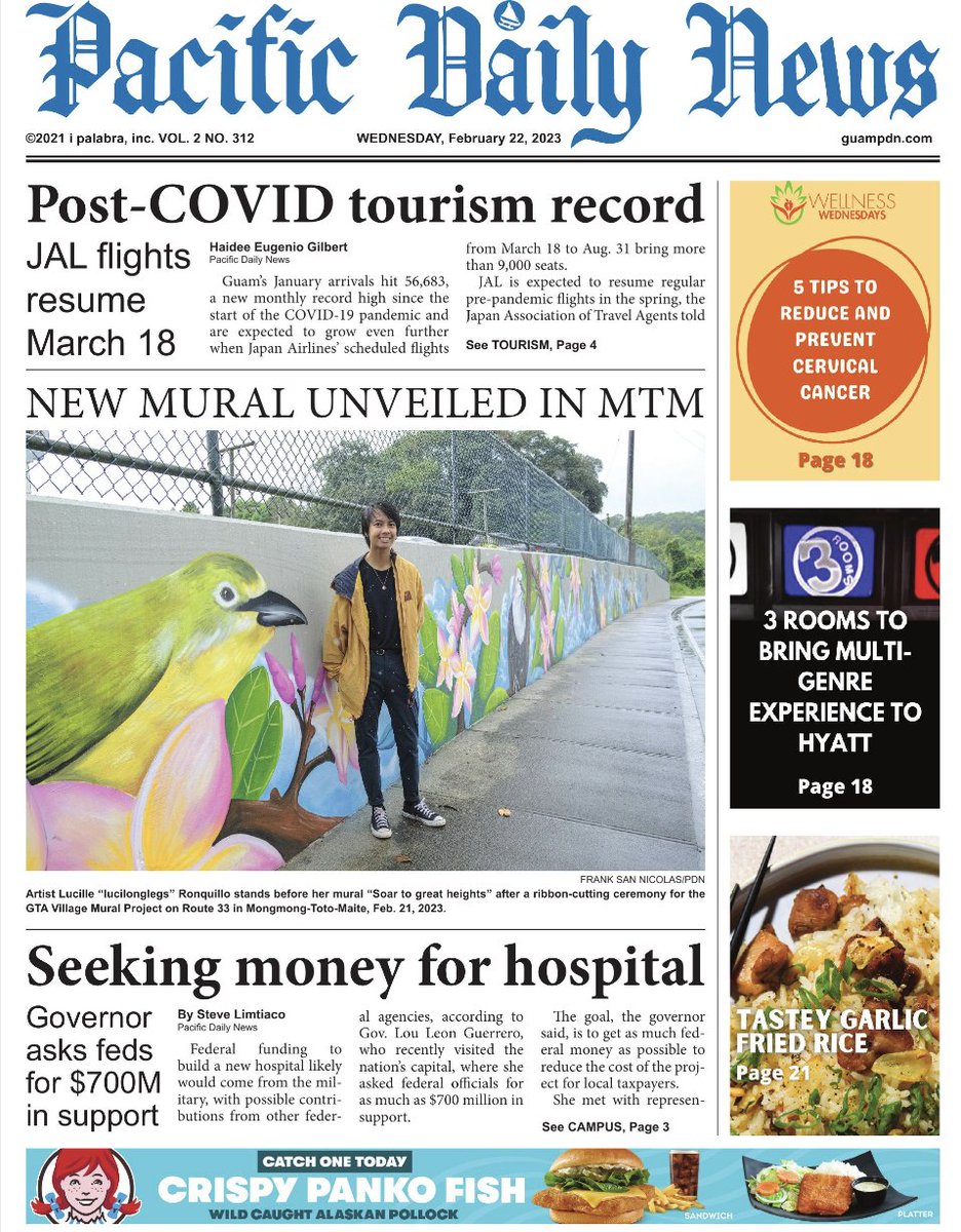 GuamPDN's tweet photo. Read the PDN online free and get your daily dose of PDN news and specials at https://t.co/jSmYh9qNUX. To get the latest breaking news on Guam, sign up for text alerts at https://t.co/cVwGr3NPVI
#guamnews #pacificdailynews #guamsports #guamevents #guamnewsalerts https://t.co/uGB46vRQ3L