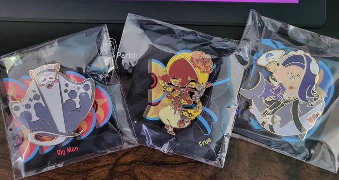 Valentines gifts.The pin and sticker collection is getting bigger 
