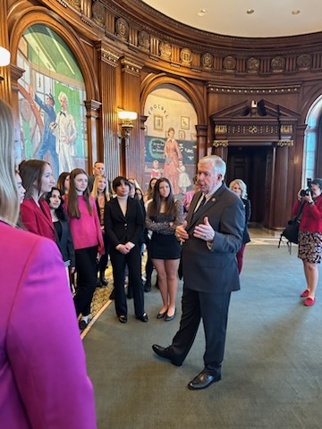 We made an important visit to the capitol today so that @GovParsonMO could declare the week of <a href="/MASCstuco/">MASC</a> State "Student Council Week." It was such an honor!