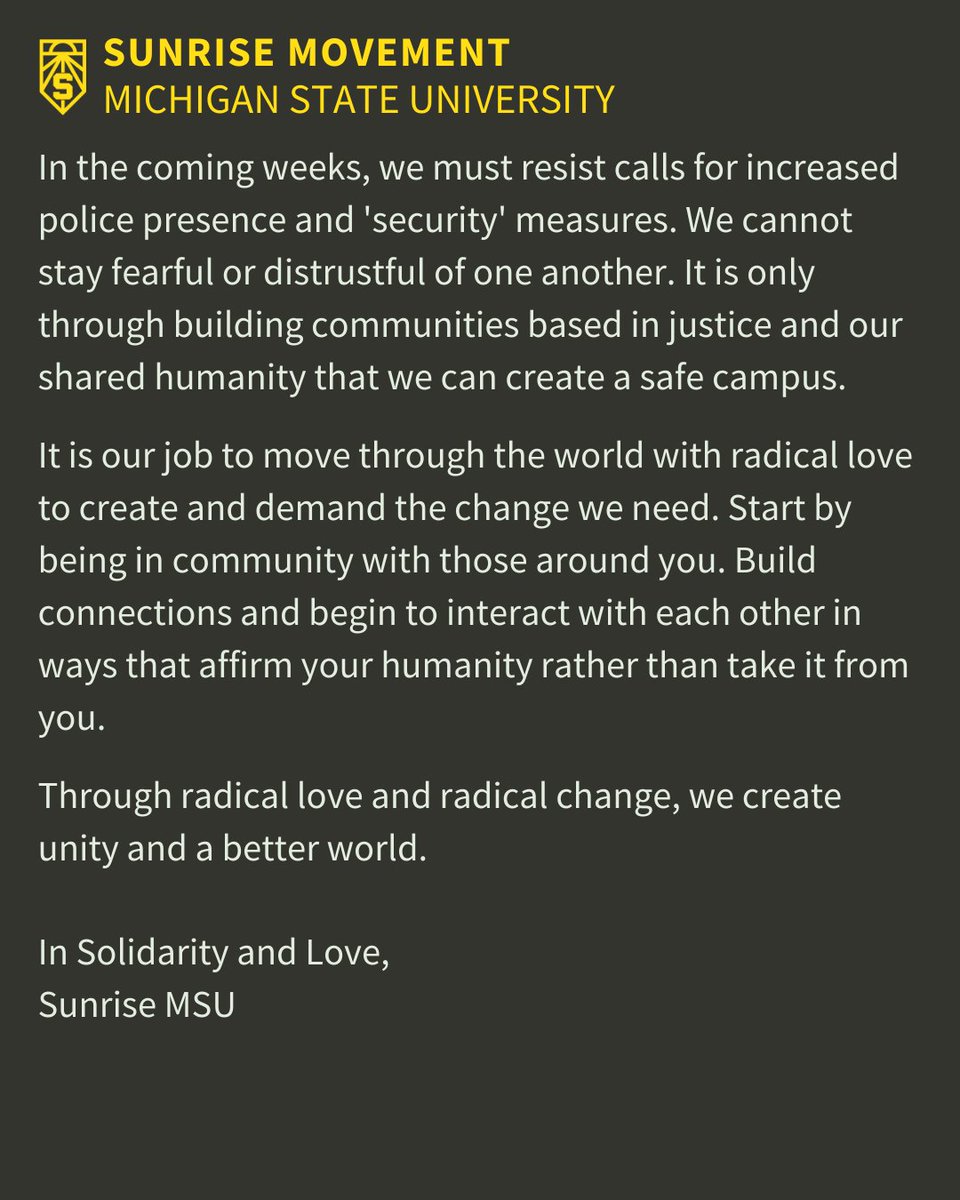 Sunrise Movement @ Michigan State University tweet media