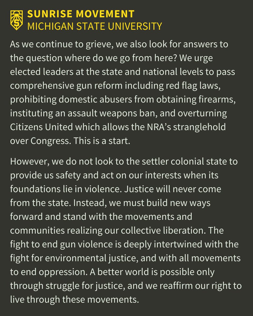 Sunrise Movement @ Michigan State University tweet media