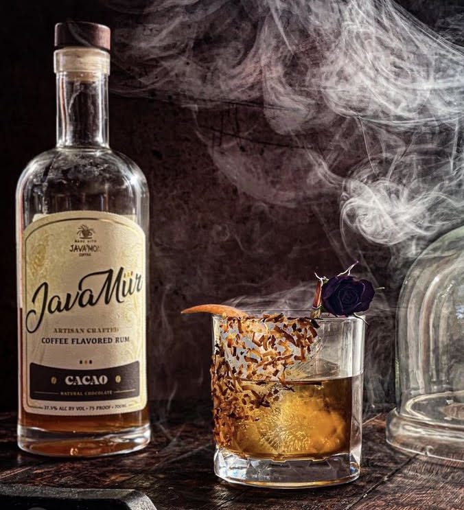 Javarumco's tweet photo. Smoky Start By @jiggersandshakers 
What a treat this be! 

#javamur #wewantmur #coffee #rum #cocktails #bartender #miami #florida #london #coffecocktail #cacao #bourbon #makersmark #maplesyrup #chocolatebitters #chocolate #pecanwood #coconut #vanilla https://t.co/r1Ljdy7xPK