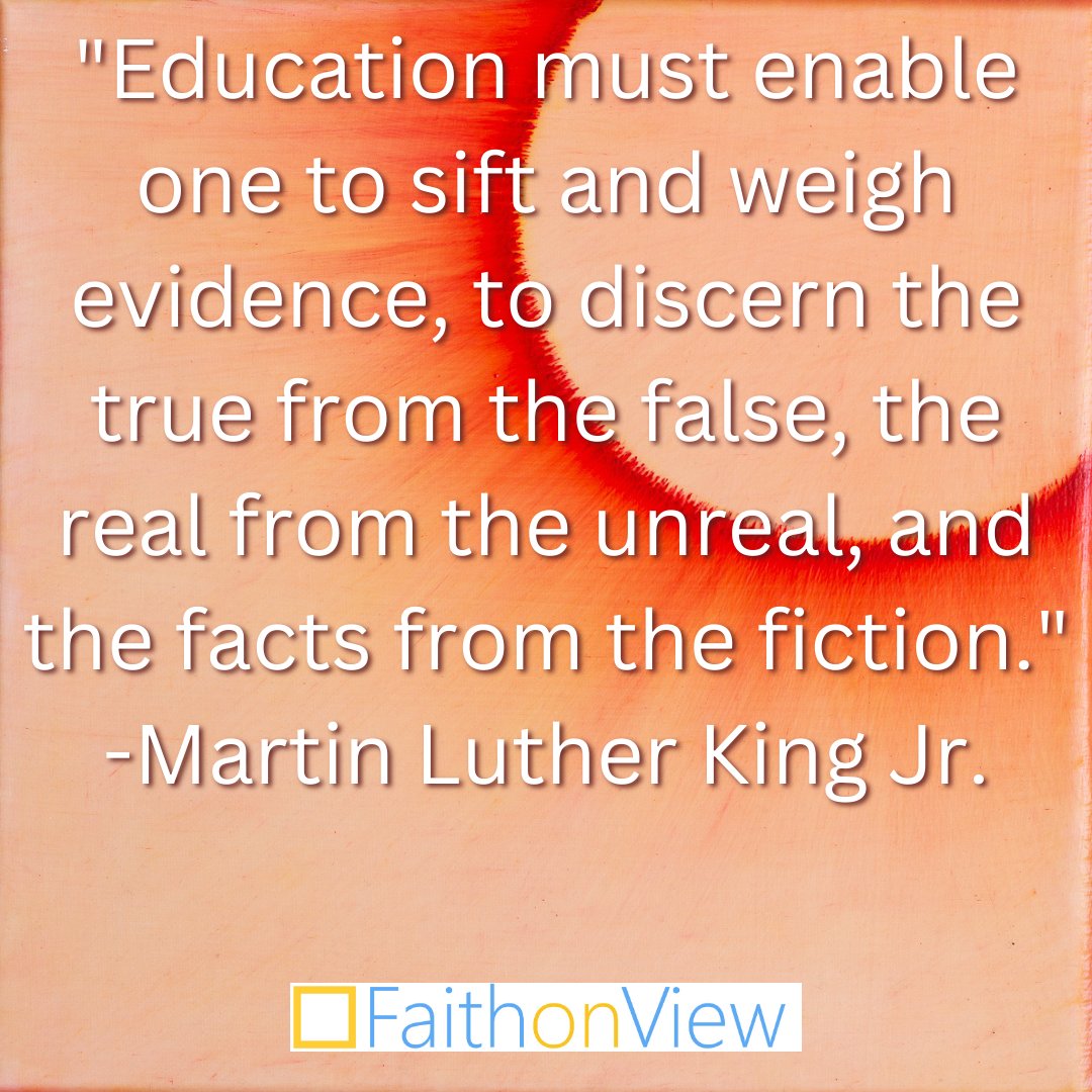FaithonView's tweet photo. What must education enable? #MLK #quoteoftheday #quote #quotesaboutlife #FaithonView #art by Rondall Reynoso @rondallreynoso https://t.co/PAGXZO06mL