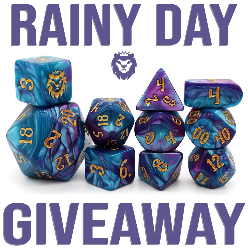 DiceEnvy's tweet image. Splish splash! We're giving away a set of swirly Shadow Storm dice!

To enter, follow + RT ☔ 

Winner announced Thursday 🎉

**Open internationally; not sponsored by Facebook, Instagram, or Twitter**

#dice #rpg #dnd #diceaddict #dicecollector #dungeonsanddragons #giveaway