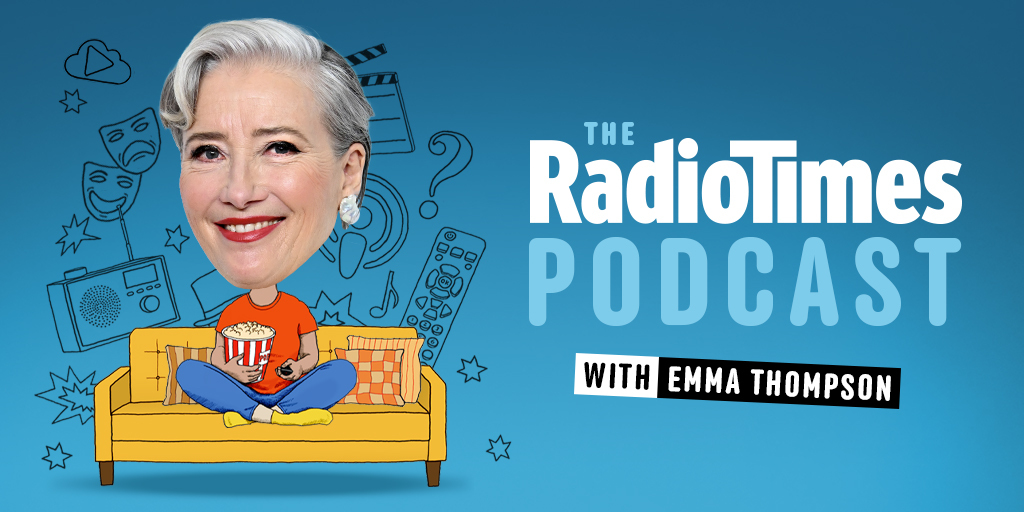 RadioTimes's tweet photo. Our new series of #TheRadioTimesPodcast is now live! Formerly named #ViewFromMySofa, we're joined by another stellar line-up of celebrity guests to talk all things telly β¨ Joining us on our first episode is Dame #EmmaThompson! Listen now: https://t.co/PGUsipw2C3 π§ https://t.co/8E1oYU1CSv