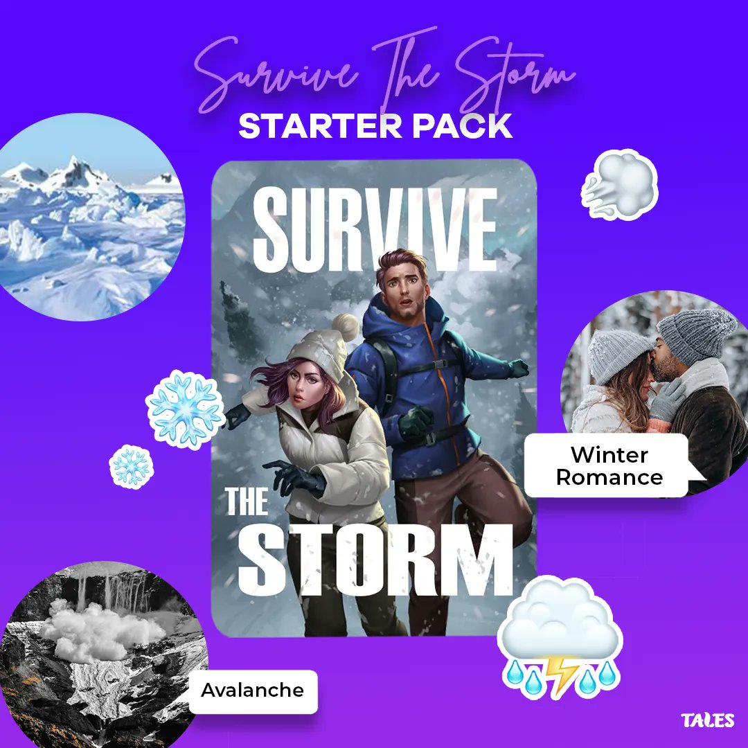 ✅ A scary avalanche
✅ A snow storm approaching
✅ Stuck on a mountain
✅ And a know-it-all turned romance

Is this your cup of tea? Embark on a romance adventure by playing Survive The Storm on Tales here: 
link.talescreator.com/qt572MRX8rb 

#talesfiction #interactivefiction