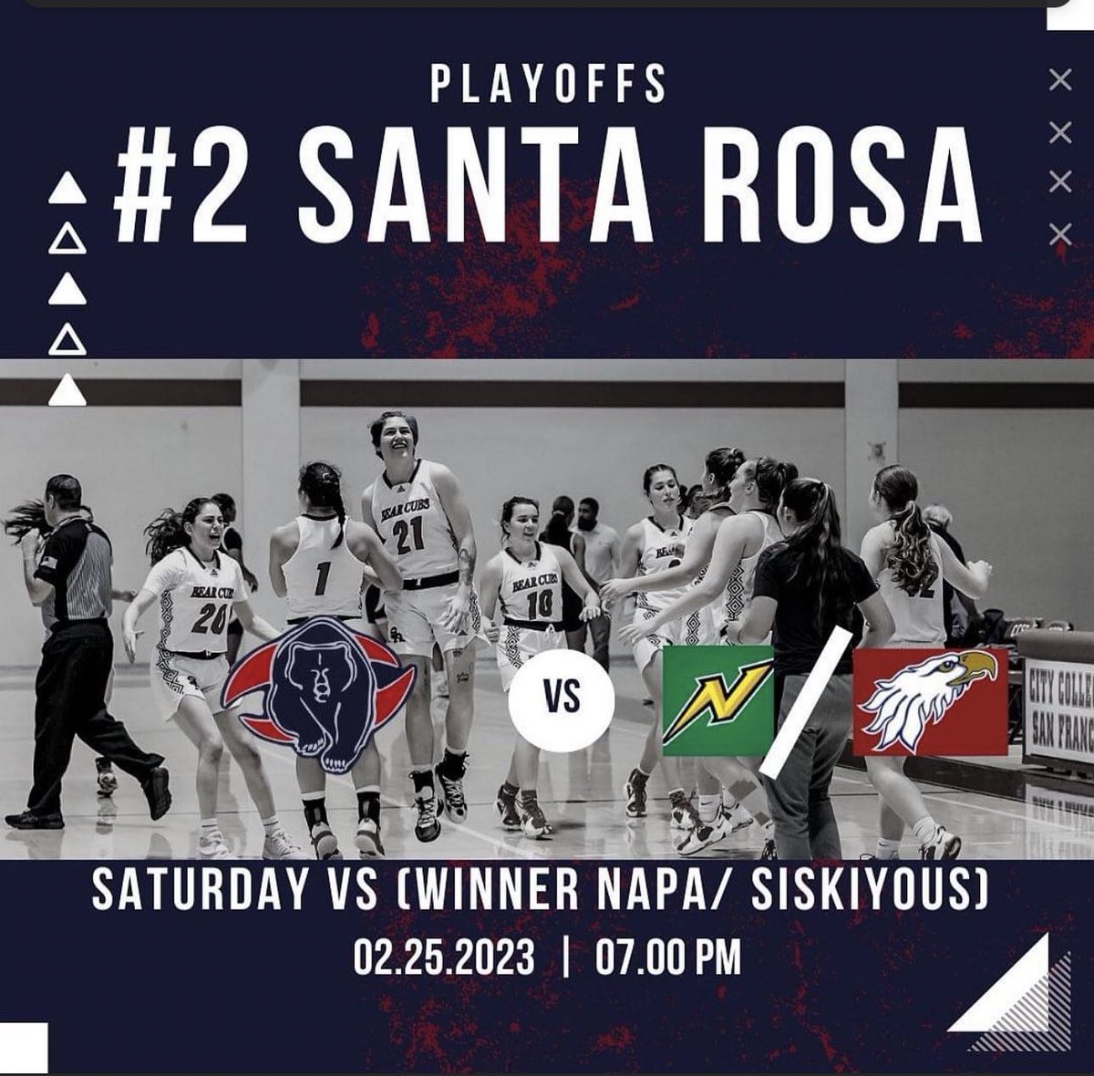 PLAYOFF BOUND 🚨🚨 2 seed Bear Cubs will host the winner of Napa vs Siskivous on Saturday at Haehl Pavilion this Saturday‼️🏀🏀🏀 Let’s go Bear Cubs!