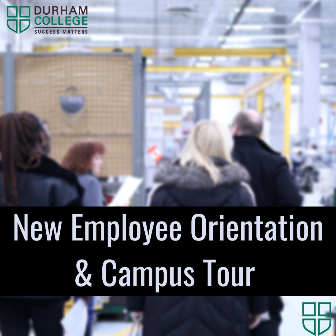 REMINDER!
Date: Friday, February 24
Time: 9:00 - 11:00am
Location: Oshawa Campus, exact location provided upon registration

Registration: eventbrite.ca/e/dc-new-emplo…
 
If you have any questions or concerns, contact Victoria Kayode.

#DCPD #Durhamcollege #Professionaldevelopment