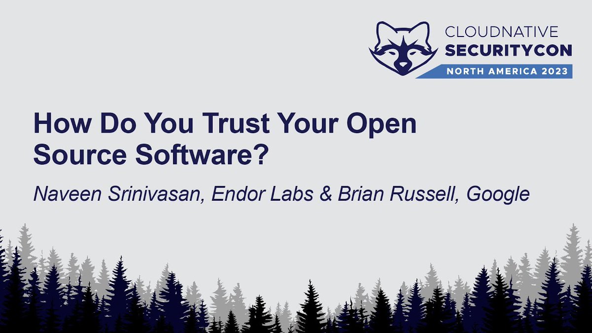 🚨🎙️ New talk alert! 🎉 Check out our session on 'How Do You Trust OSS?' with @openssf from #cloudnativesecuritycon. Get the expert insights you need to stay safe and mitigate risk with #oss security. Watch it now: buff.ly/3IzHrPP #cybersecurity #opensource 💻🔒