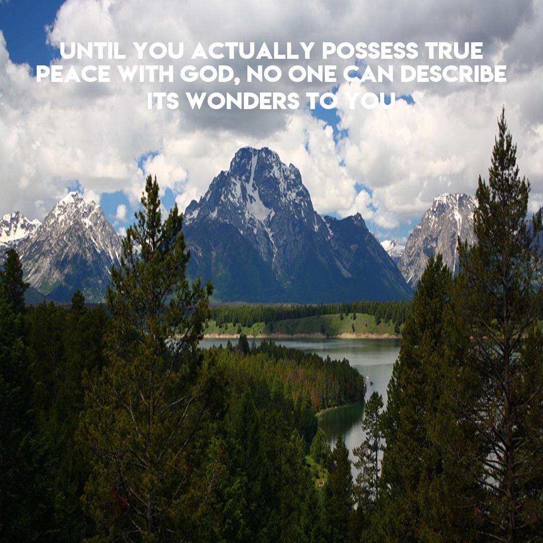 MobiQuotes on Twitter: "Until you actually possess true peace with God