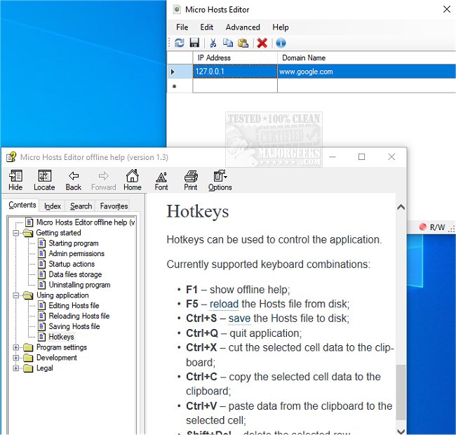 majorgeeks's tweet photo. New! Micro Hosts Editor provides a simple GUI that allows Hosts File editing.
https://t.co/Khj90IcxAA #opensource #hostsfile https://t.co/aECLekl7D9