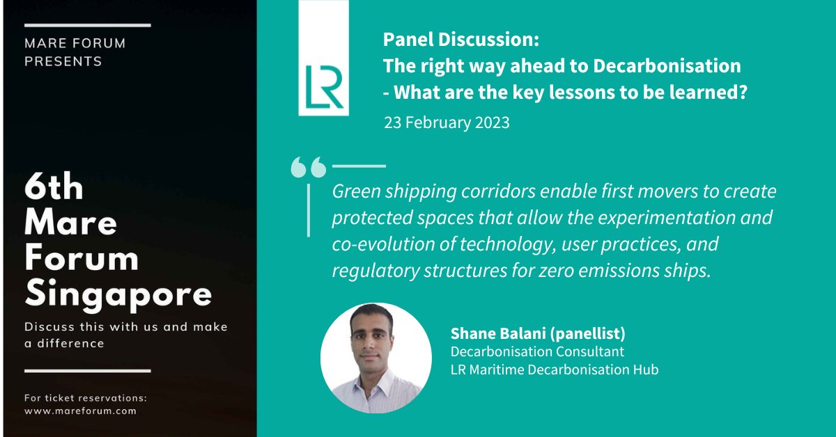 At the 6th <a href="/MareForum/">Mare Forum</a> in Singapore on Thursday, LR's Shane Balani will share insights from #TheSilkAlliance project as part of the panel discussion: 'The right way ahead to Decarbonisation – What are the key lessons to be learned?' loom.ly/TEDbyd4 #EnergyTransition