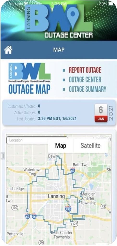 BWLComm's tweet photo. Did you know BWL has an Outage App? Report your outage, check restoration times, view the outage map and follow an up-to-date social media newsfeed all in one location! https://t.co/AOrxn1yTC8 https://t.co/ivdIztTlVp