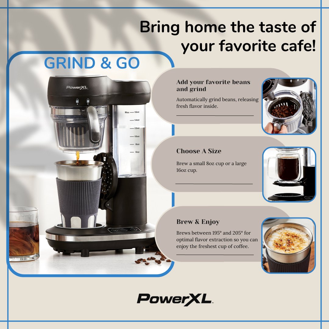 OfficialPowerXL on Twitter "Bring home the taste of your favorite cafe