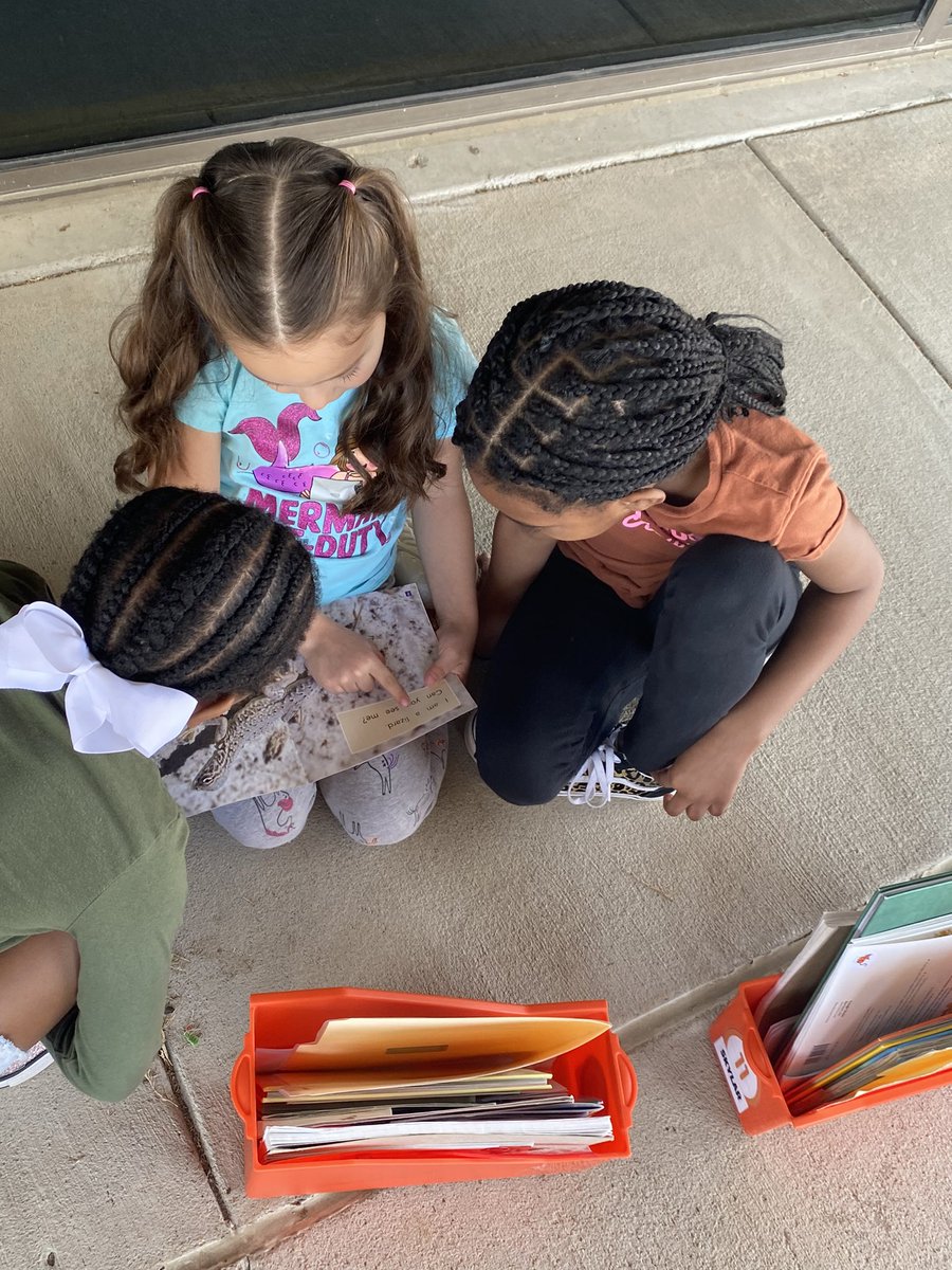 WeinkeLara's tweet image. Practicing our Avid Reading skills with partners in this gorgeous weather. ☀️ @HospElementary #kindervibes