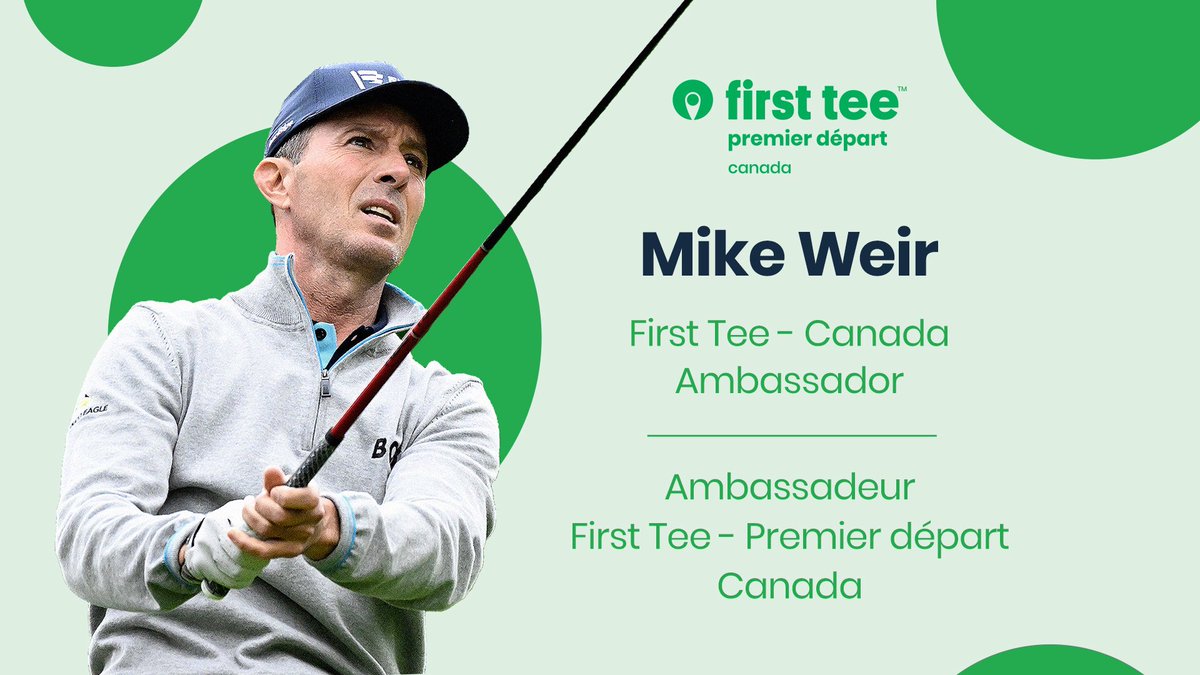YoungerGolf's tweet photo. JUST IN:  @mweirsy has been named the first official First Tee- Canada ambassador by @GolfCanada &amp; @golfcanadafdn.
@ChampionsTour player will support the program through attendance at fundraising events, helping to foster donor relationships &amp; broadening reach of First Tee – 🇨🇦 https://t.co/OppRd4DXLy