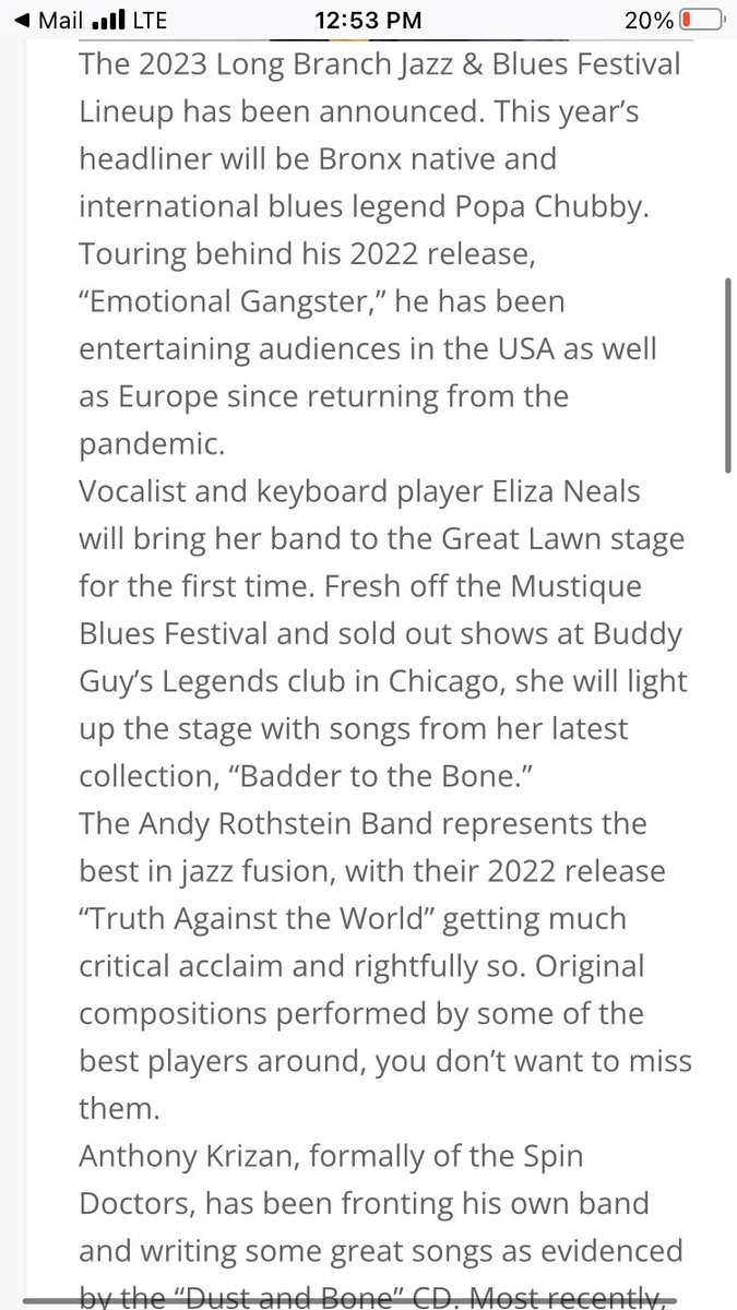 ElizaNealsRocks's tweet photo. AUG 26th #JSJBF #BluesFest "#ElizaNeals will bring her band to the #GreatLawnstage for the first time. Fresh off the #Mustique Blues Festival &amp; sold out shows at #BuddyGuysLegends club in Chicago, she will light up the stage w/ songs from her latest collection #BaddertotheBone" https://t.co/KxbDDufKOV