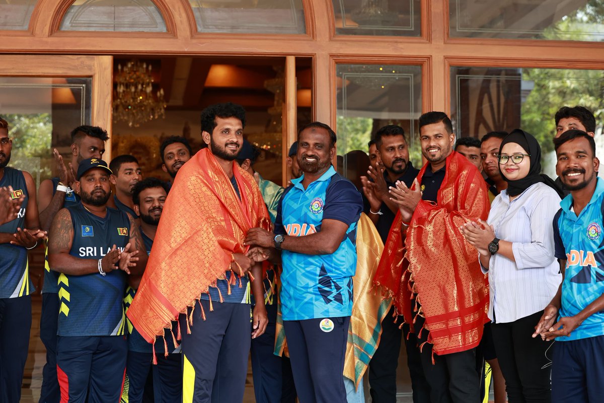 Welcome of team #srilanka at the #hotel Vijay Park in #chennai #india 

#LakshanHaroonTrophy #LHT

#ICCPC #internationalcricketcouncil #physicallychallenged #DisabilityCricket