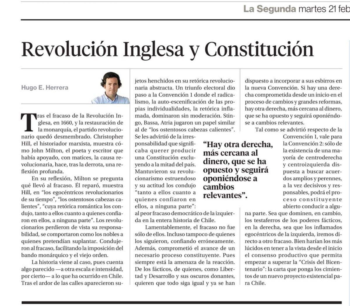 HugoEHerrera's tweet photo. Columna de hoy, sobre el daño que la banda extrema de la izquierda (@danielstingo, Bassa, @fernando_atria) le produjo; y, ahora, la banda extrema de la derecha (@LyDChile, sus operadoras; los "fácticos") puede producirle al proceso constituyente:
https://t.co/a4DU5vn8Ix https://t.co/H5suuuy3N3
