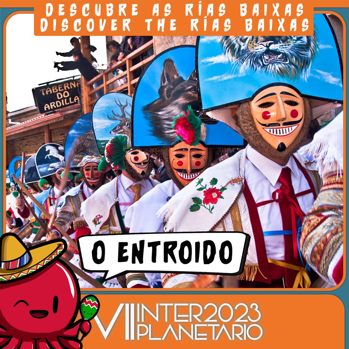 Today is carnival tuesday!
O Entroido, is a celebration of long popular tradition.
Did you know that Galicia was one of the few regions in Spain that continued to celebrate Carnival despite the prohibition.

Photo: Andrés Terraza
#Vigo #Interplanetario #riasbaixas 
<a href="/depo_es/">Deputación Pontevedra</a>