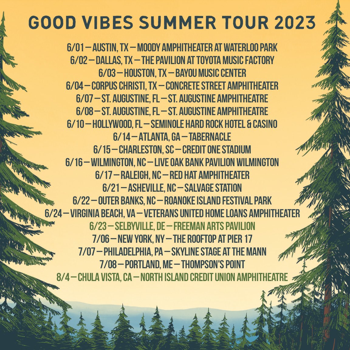 Passafire's tweet photo. New dates added for the summer!  Tickets for our DE*, CA, and CO shows go on sale tomorrow 2/22 at 1pm ET!  #GVST

*Tix for Selbyville, DE will go on sale Thursday, February 23rd at 9am ET

Visit https://t.co/VA7lWMXd9j for more details https://t.co/6UoKGovAow