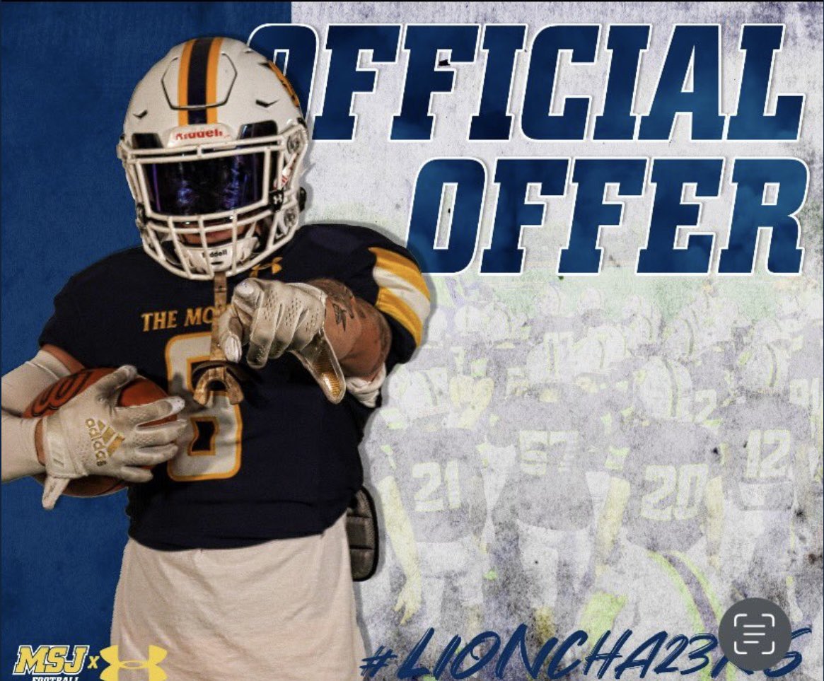 I’m blessed to receive a offer from the University of Mount St Joseph!! I want to thank @CoachRich_MSJ and <a href="/MSJ_FB/">Mount St. Joseph Football</a> for the opportunity!!🟡🔵