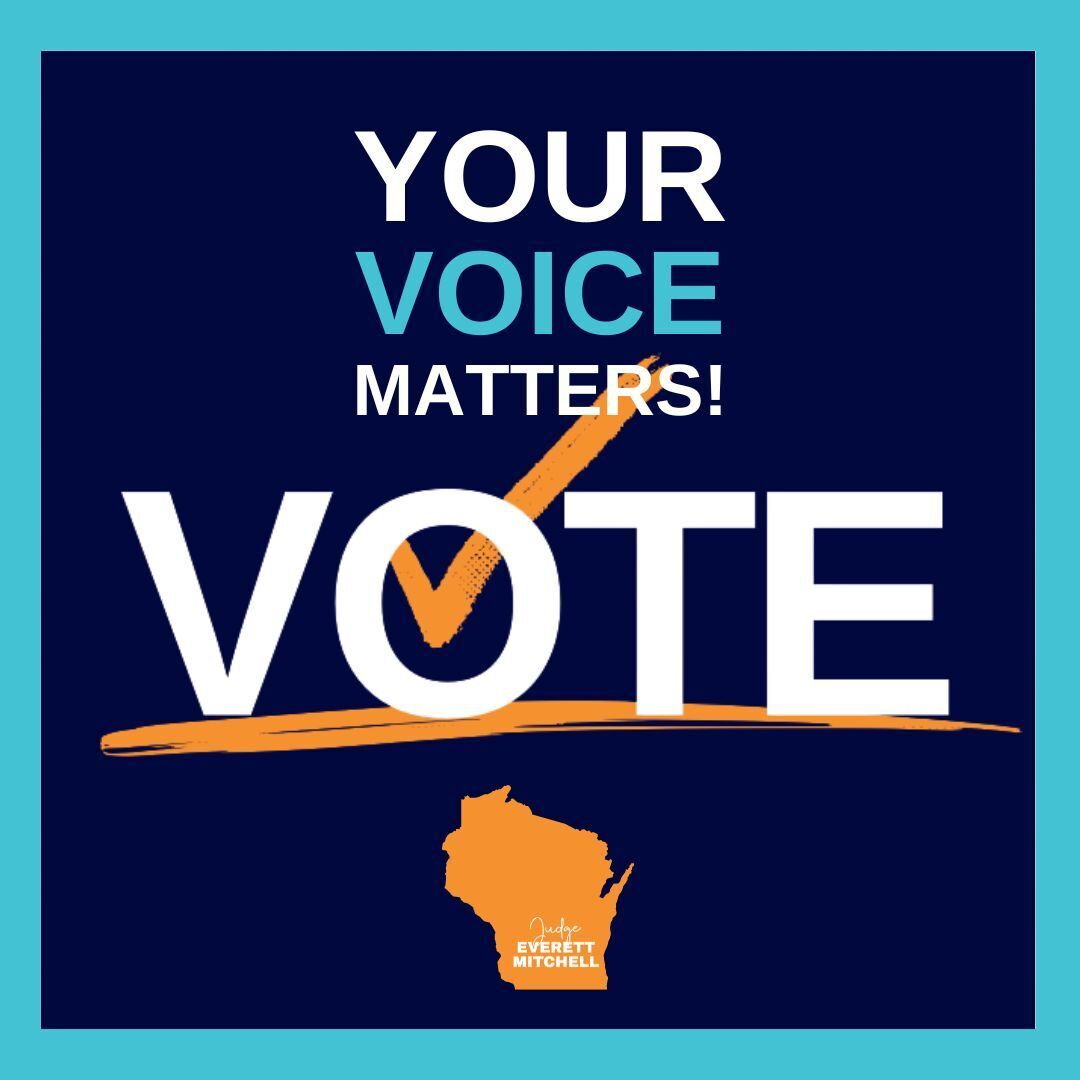 JudgemitchellWI's tweet photo. Today's the day. 
Speak up. Show up. Vote! https://t.co/1jUA1vlyUU