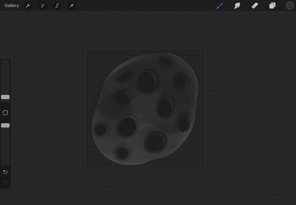 10 minutes in ProCreate. Looks enough like an asteroid, right?