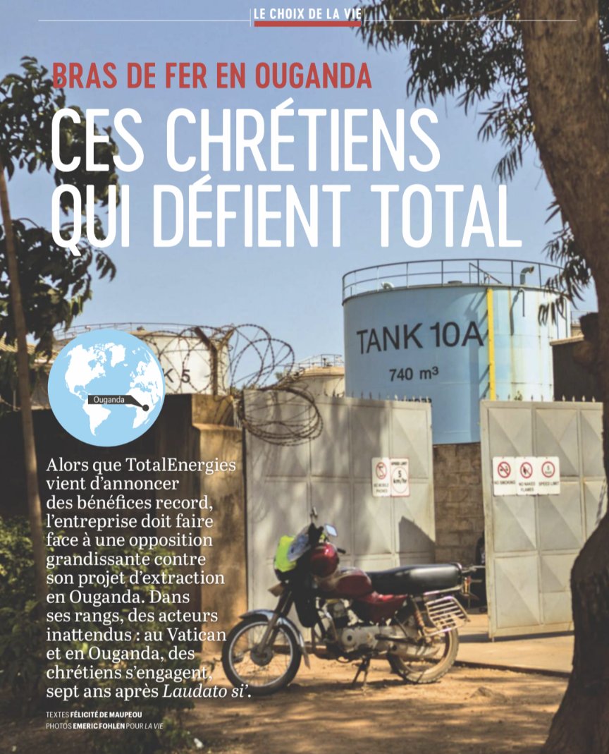 SixtineChartier's tweet photo. A lire ds @LaVieHebdo : un gd reportage en Ouganda sur les terres du futur plus gd pipeline chauffé du monde, par @FlicitdeMaupeou. J'ajoute au dossier un petit article sur l'impact des critiques écolo sur les salariés de Total.
➡️https://t.co/kgxL0tpsgw
➡️https://t.co/aQ6Co42fEQ https://t.co/CVFGpbLGuI