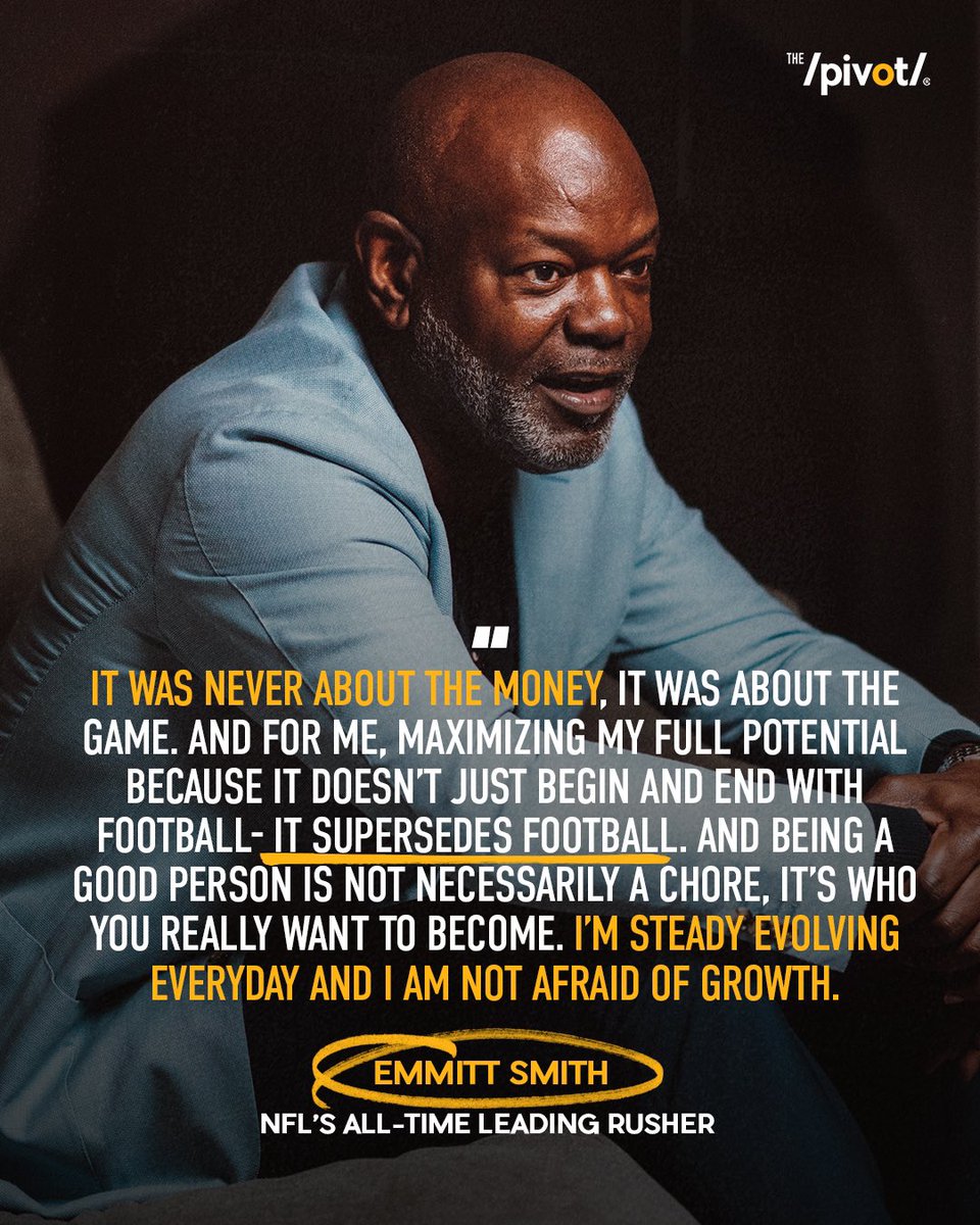 As I reflect on the passing of my father— the man who introduced me to the game of football— this quote really hits home for me. 

It was always about more than football and about the impact I could make beyond the game. Being a good person is choice.