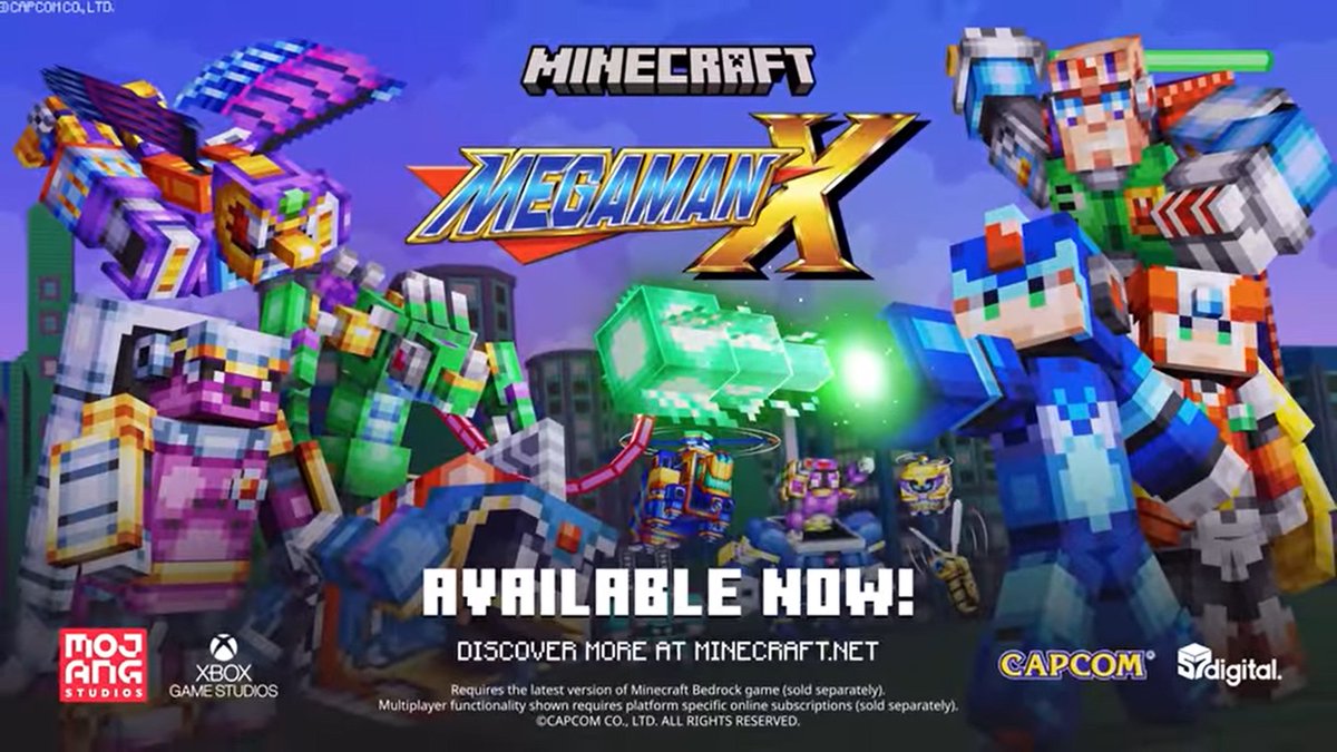 Minecraft Mega Man DLC is out now on Nintendo Switch