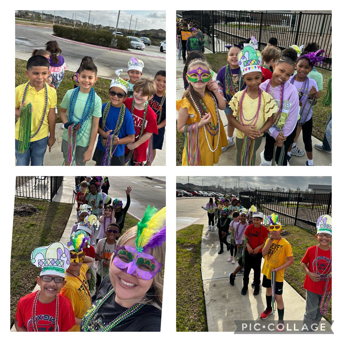 MrsVanderTuig's tweet photo. MARDI GRAS!!! 💜💚💛🎉 We had the best time in the parade passing out beads!!! 🥳 https://t.co/J0Q4fPJ9oE