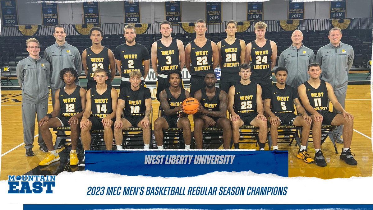 Congratulations to West Liberty Men's Basketball - the 2023 MEC Regular Season Champions! The Hilltoppers will also be the top seed in next week's MEC Tournament in Wheeling.