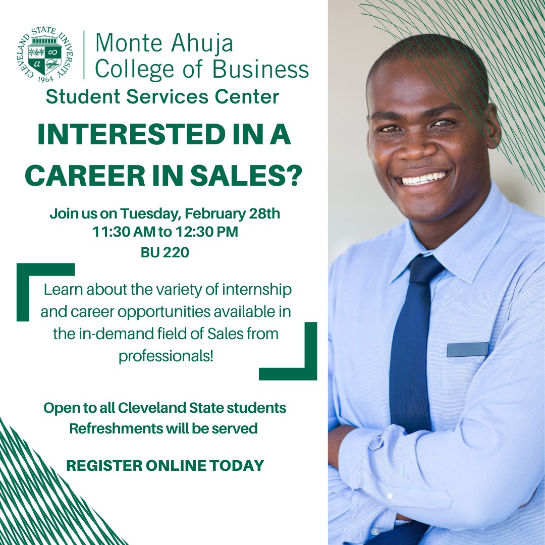 CSUCOBSS's tweet image. Link in bio to register! #clestate #clestatebiz #networking #internship #sales