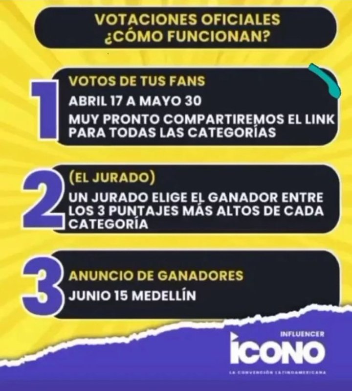 Marya54784167's tweet photo. Atentos este 17 de abril hasta el 30 de mayo se abren las votaciones así que a demostrar el poder 💪 #Benzaga ellos tienen que ganar ❤️ https://t.co/cim4dmE9Ld