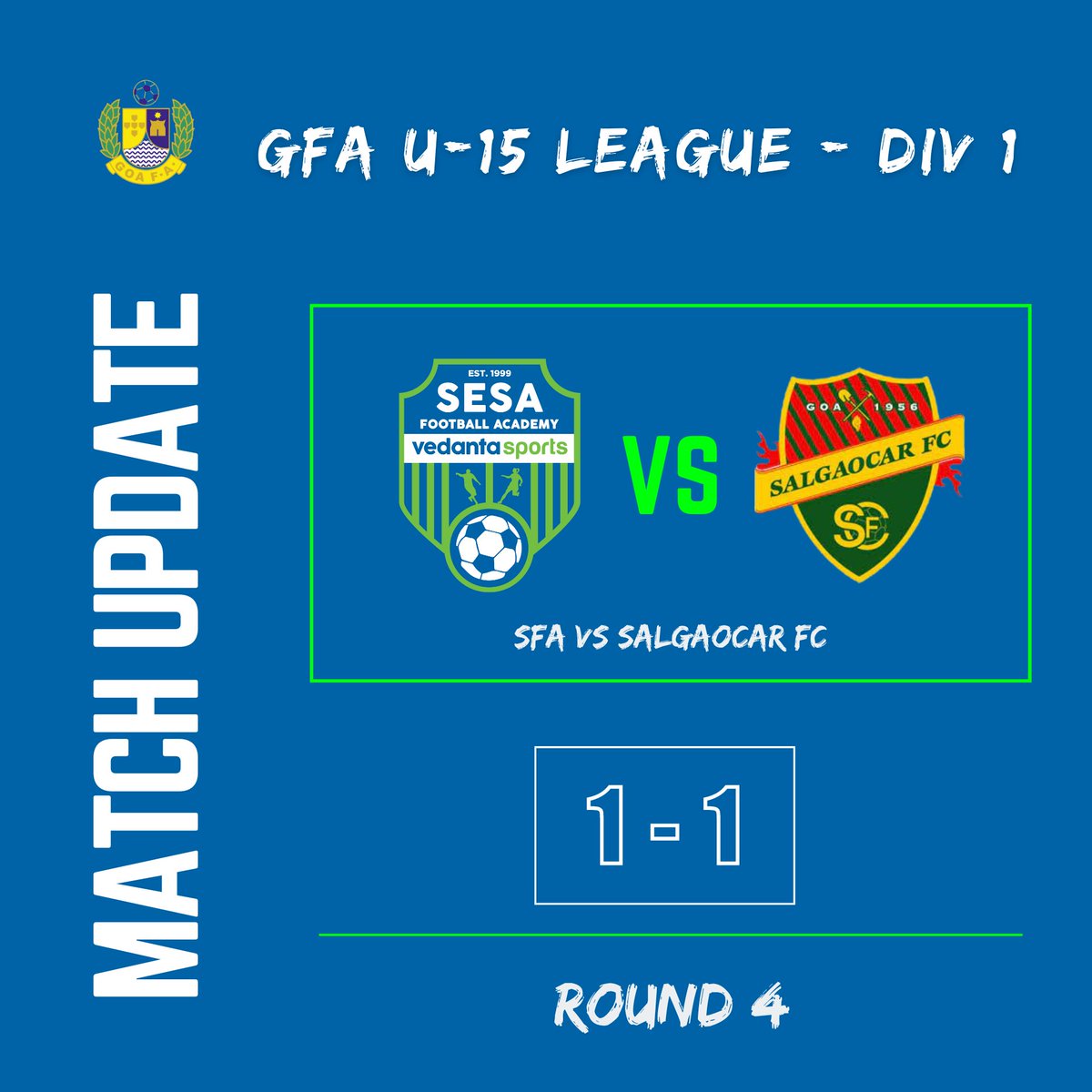 SesaFootball's tweet image. #MatchUpdate #SFA #SesaFootballAcademy #VedantaSports