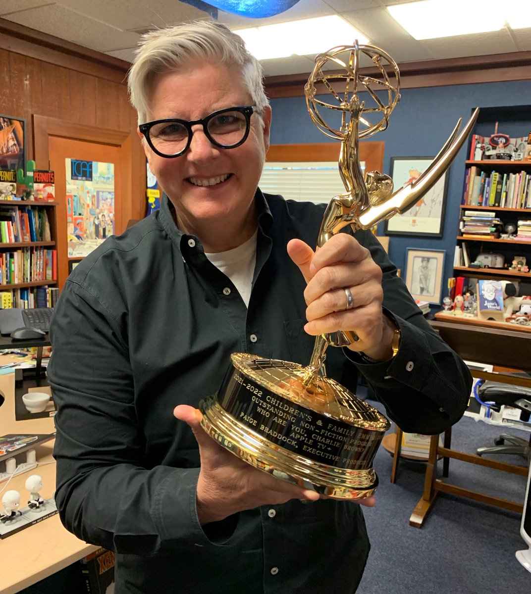 So, this amazing thing happened. I won a Children’s &amp; Family Emmy Award for my work on the Apple documentary, “Who Are You, Charlie Brown?” which won for outstanding nonfiction program. Congrats to the whole team at Imagine, <a href="/WildBrainHQ/">WildBrain</a> and
@AppleTVPlus