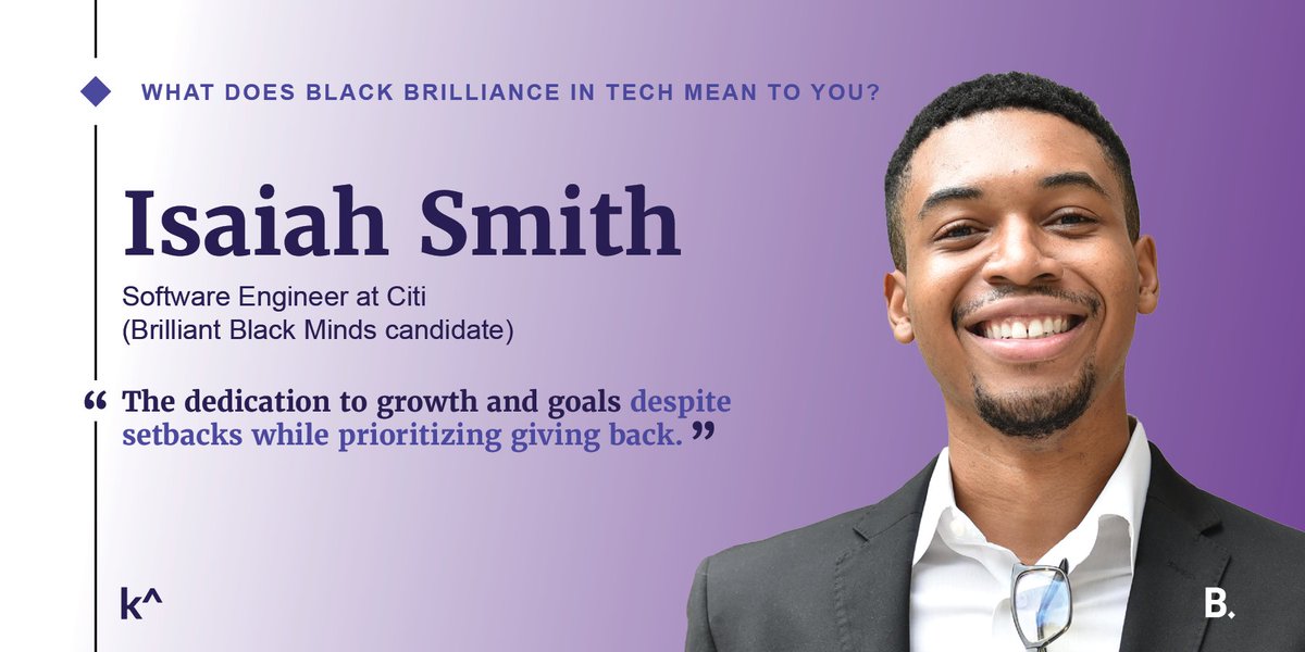 karat's tweet photo. Another success story for #BlackHistoryMonth!
 
Meet Isaiah Smith 👋 — a #BrilliantBlackMinds candidate and a new #SoftwareEngineer at @Citi! 

Isaiah shares what #BlackBrilliance means to him… https://t.co/XyP7EwXt3W