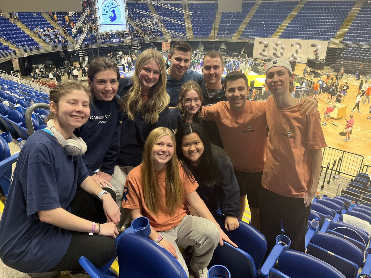 Proud of this team and the rest of @OnwardState, always. For the blog and For The Kids! 💙🎗️#THON2023