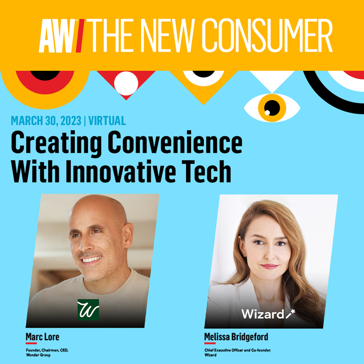 Looking forward to speaking at @adweek's The New Consumer! Will be joining my @wizard_commerce co-founder Melissa Bridgeford to chat all things tech and customer convenience. Both about text commerce and how we're redefining at-home dining at @wonder. bit.ly/3xCU4mM