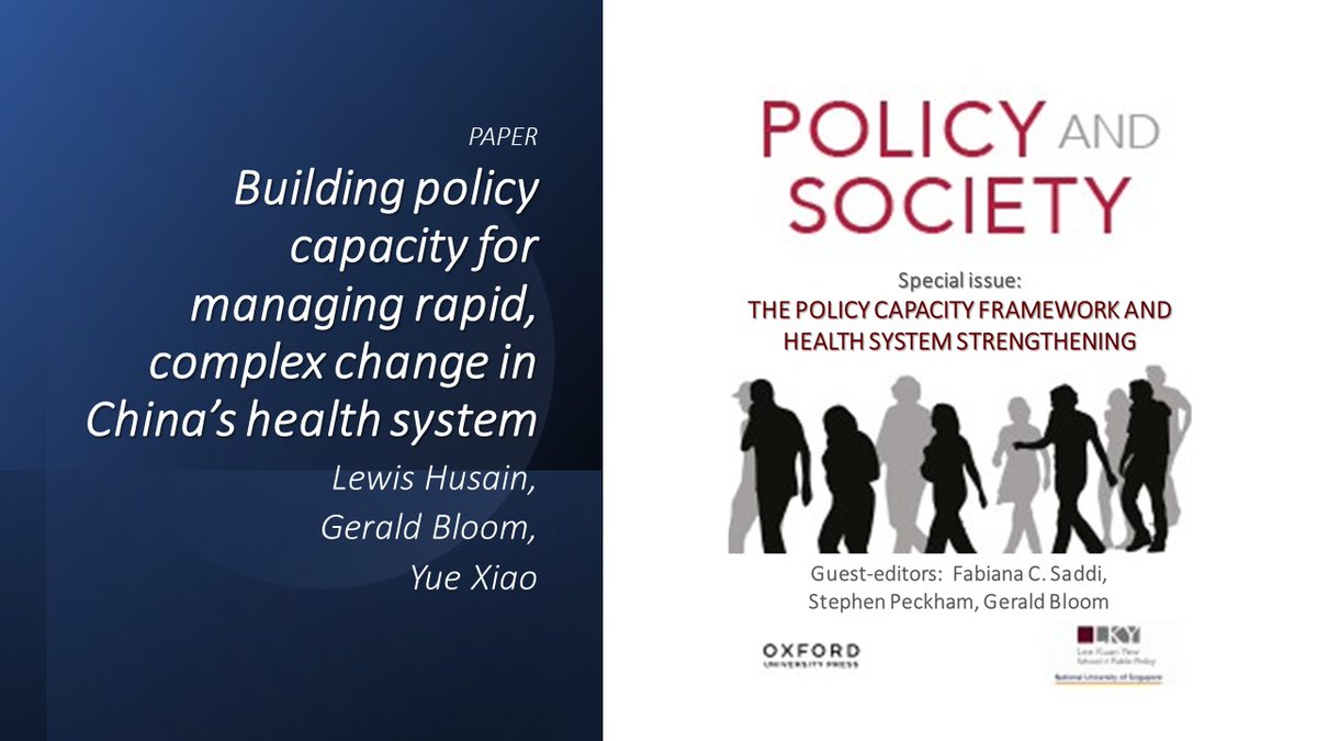 fasaddi's tweet image. This paper discuss #policycapacity for managing rapid, complex change in China’s health system. It has relevance for how countries develop/ adapt policy capacities over time. Paper by #LewisHusain, @GerryBloom and Yue Xiao. In a new SI in @PolicySociety