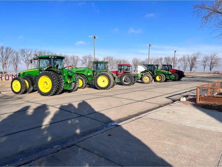 hamptonhawks1's tweet photo. Tractors have made their way to school today! #FFAWeek2023 https://t.co/MDlQgAhKZ0