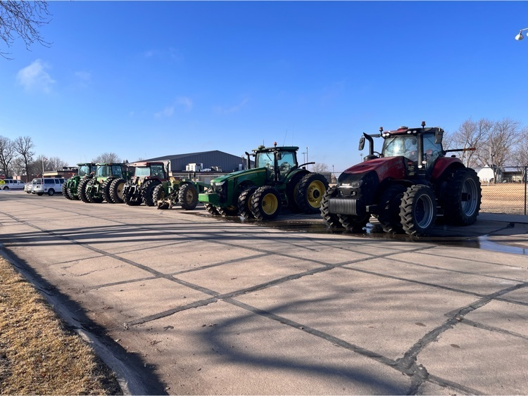 hamptonhawks1's tweet photo. Tractors have made their way to school today! #FFAWeek2023 https://t.co/MDlQgAhKZ0
