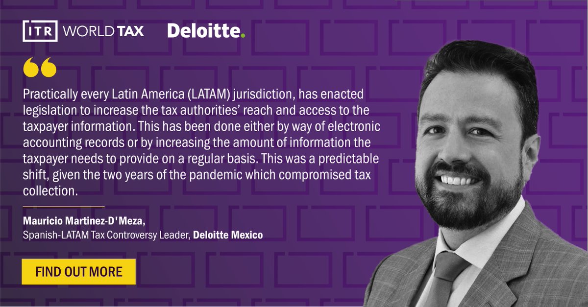 Tax Controversy Leaders Interviews

Interview with Mauricio Martinez-D'Meza, Spanish-LATAM Tax Controversy Leader, <a href="/DeloitteMX/">Deloitte México</a> spr.ly/60133cy55