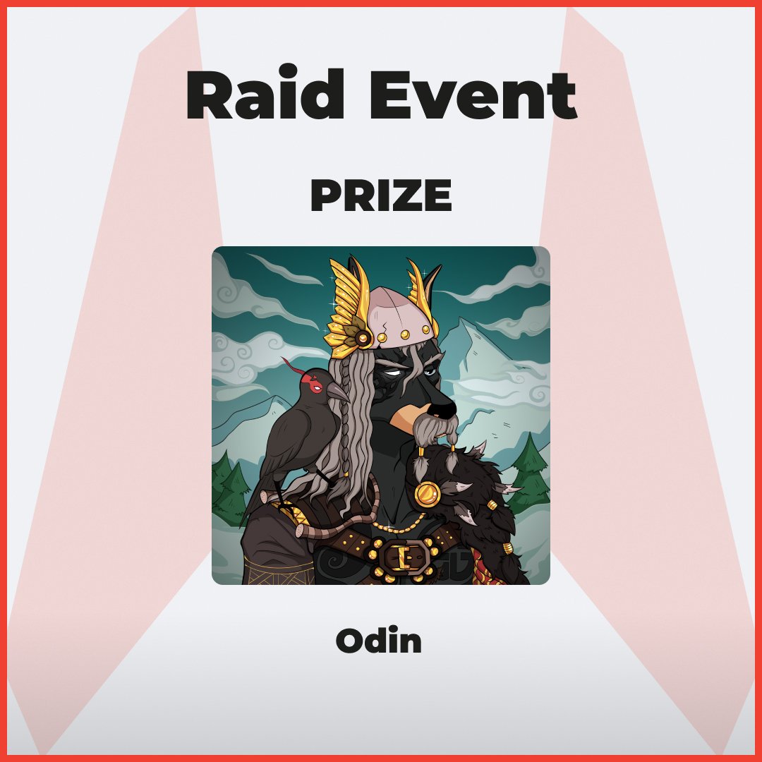 The raid event starts now.

Join to the event to win the Odin - one of the five 1/1s.

Details on our discord: discord.gg/dobedudes