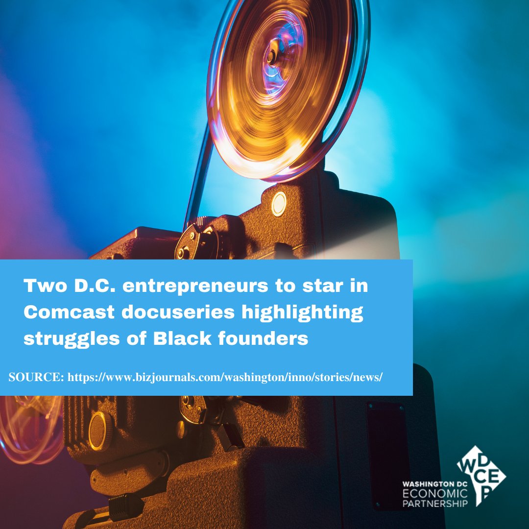 WDCEP's tweet photo. Exciting news for D.C.'s entrepreneurial community!
@LIFT_Labs #FoundingInColor, which shares the journeys of Black and Latino entrepreneurs, will feature the founders of two D.C. startups.
Learn more about @workchew & @UnskryptedTV journey this Thursday on @peacock. https://t.co/e1wsYGHJIp